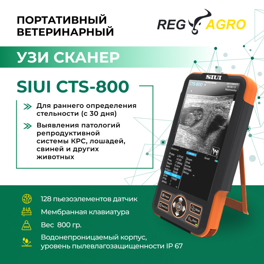 Портативный ветеринарный УЗИ сканер SIUI CTS-800 фото 1